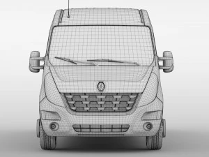 renault master l4h2 van 2010 3D Model