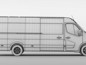renault master l4h2 van 2010 3D-Modell