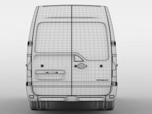 renault master l4h2 van 2010 3D Model