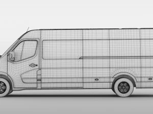 renault master l4h2 van 2010 3D Model