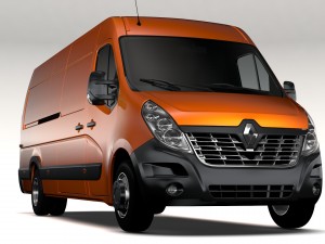 renault master l4h2 van 2017 3D Model