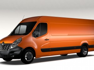 renault master l4h2 van 2017 3D Модель