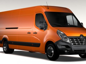 renault master l4h2 van 2017 3D Модель