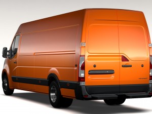 renault master l4h2 van 2017 3D Модель
