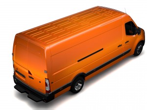 renault master l4h2 van 2017 3D Модель