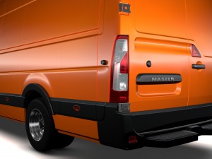 renault master l4h2 van 2017 3D Модель