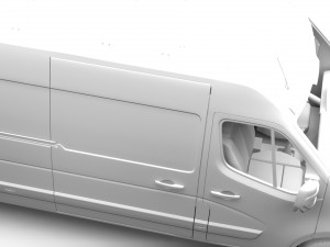 renault master l4h2 van 2017 3D Модель