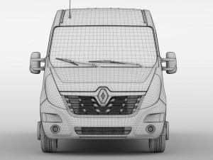 renault master l4h2 van 2017 3D Модель