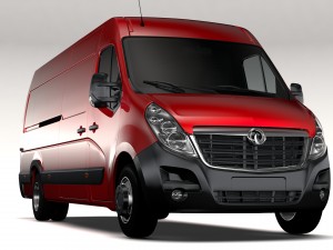 vauxhall movano l4h2 van 2016 3D Model