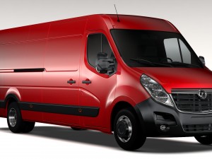 vauxhall movano l4h2 van 2016 Modello 3D