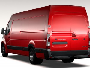 vauxhall movano l4h2 van 2016 Modello 3D