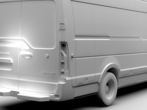vauxhall movano l4h2 van 2016 Modello 3D