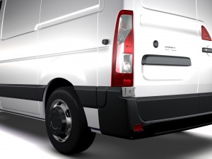 opel movano l1h1 van 2016 3D Model