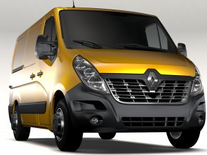 renault master l1h1 van 2017 3D मॉडल