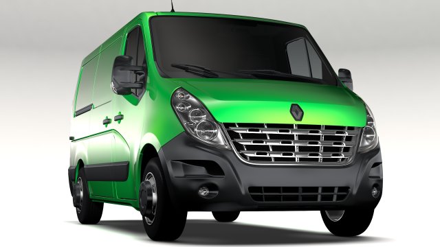 renault mater l1h1 van 2010 3D Model .c4d .max .obj .3ds .fbx .stl .blend