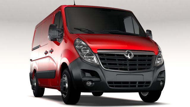 vauxhall movano l1h1 van 2016 3D Модель .c4d .max .obj .3ds .fbx .stl .blend