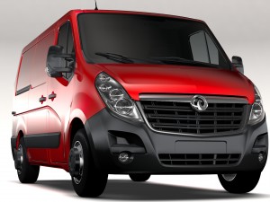vauxhall movano l1h1 van 2016 3D Model