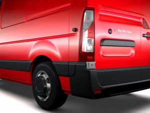 vauxhall movano l1h1 van 2016 3D Модель