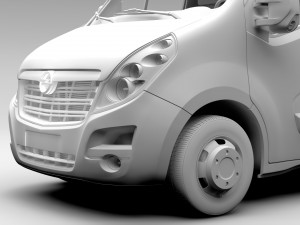 opel movano l2h3 van 2016 Modelo 3D