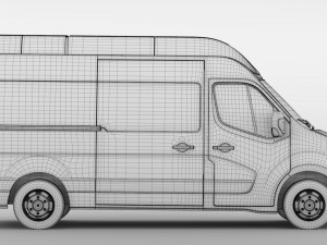 opel movano l2h3 van 2016 Modelo 3D