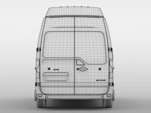 opel movano l2h3 van 2016 Modelo 3D