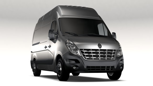 renault master l2h3 van 2010 Modèle 3D .c4d .max .obj .3ds .fbx .stl .blend 