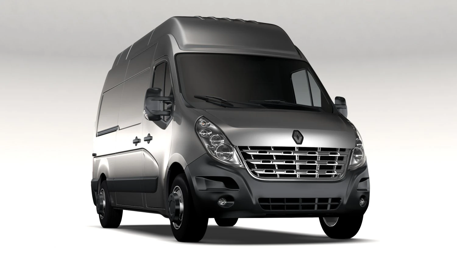 renault master l2h3 van 2010 3D Model .c4d .max .obj .3ds .fbx .stl .blend 