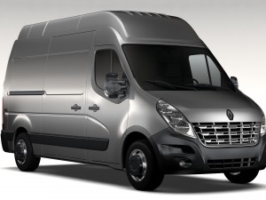 renault master l2h3 van 2010 Modèle 3D