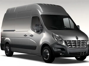 renault master l2h3 van 2010 3D Model