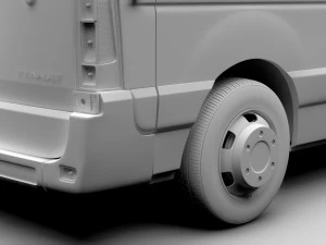 renault master l2h3 van 2010 3D Model