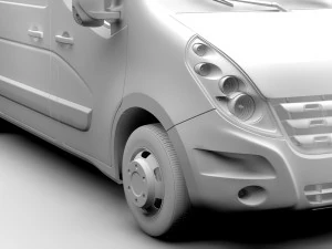 renault master l2h3 van 2010 3D Model