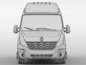 renault master l2h3 van 2010 3D Model