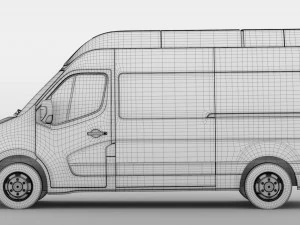 renault master l2h3 van 2010 3D Model
