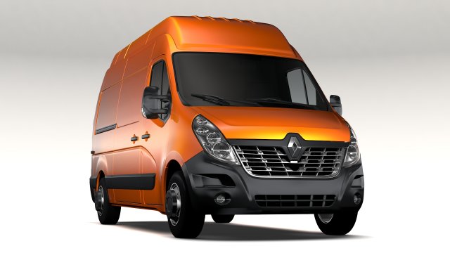renault master l2h3 van 2017 Modelo 3D .c4d .max .obj .3ds .fbx .stl .blend