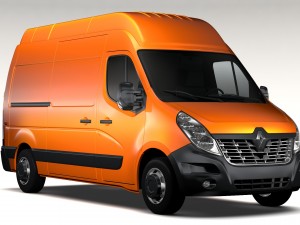 renault master l2h3 van 2017 Modelo 3D