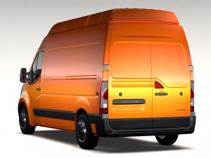 renault master l2h3 van 2017 Modelo 3D