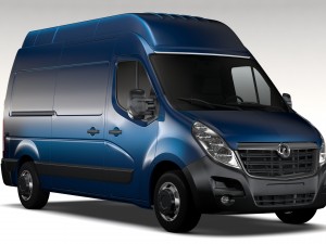 vauxhall movano l2h3 van 2016 3D Model