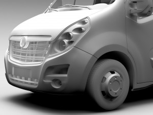 vauxhall movano l2h3 van 2016 3D Model