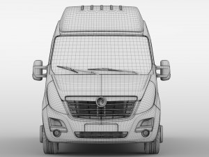 vauxhall movano l2h3 van 2016 3D Model