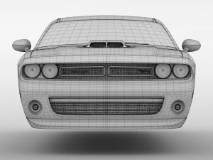 dodge challenger 392 shaker lc 2016 flying 3D Model