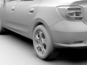 dacia logan 2015 3D Model
