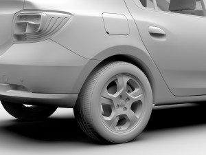 dacia logan 2015 3D Model