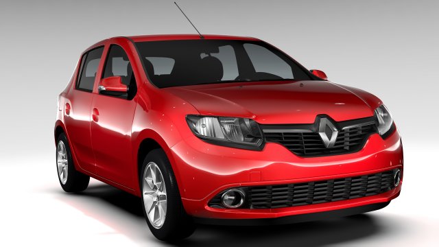 renault sandero 2015 3D Model .c4d .max .obj .3ds .fbx .stl .blend 