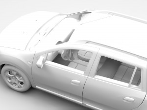 dacia logan mcv 2016 Model 3D