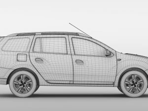 dacia logan mcv 2016 3D Model