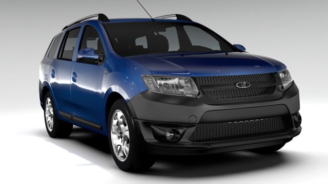 lada largus 2016 3Dモデル .c4d .max .obj .3ds .fbx .stl .blend 