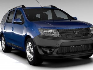 lada largus 2016 3D Model