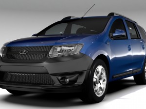 lada largus 2016 3Dモデル