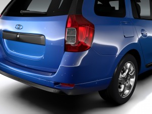 lada largus 2016 3Dモデル