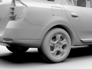 lada largus 2016 3Dモデル